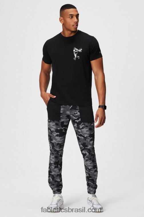 Fabletics camuflagem preta 420HR3051 o único corredor homens