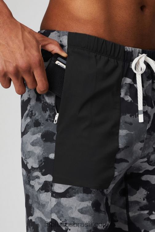 Fabletics camuflagem preta 420HR3051 o único corredor homens