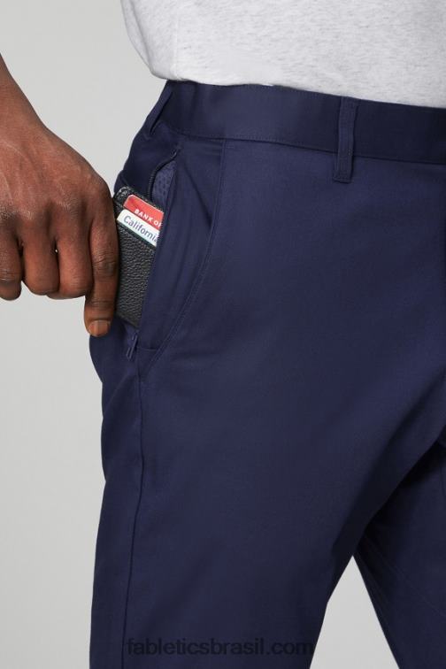Fabletics marinha profunda 420HR3063 o chino lateral alto (ajuste clássico) homens