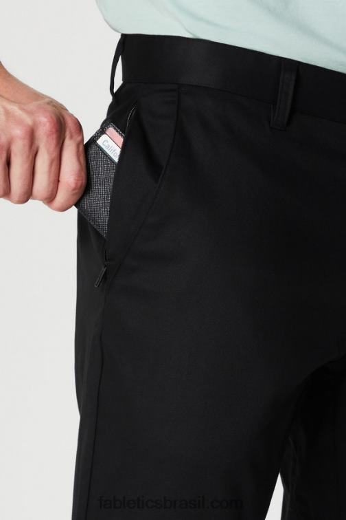 Fabletics preto 420HR3059 o chino lateral alto (slim fit) homens