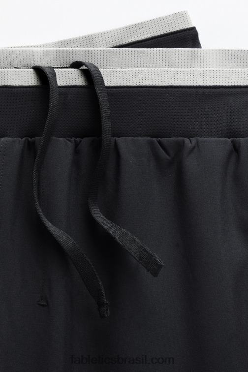 Fabletics preto 420HR3074 a calça fundamental homens