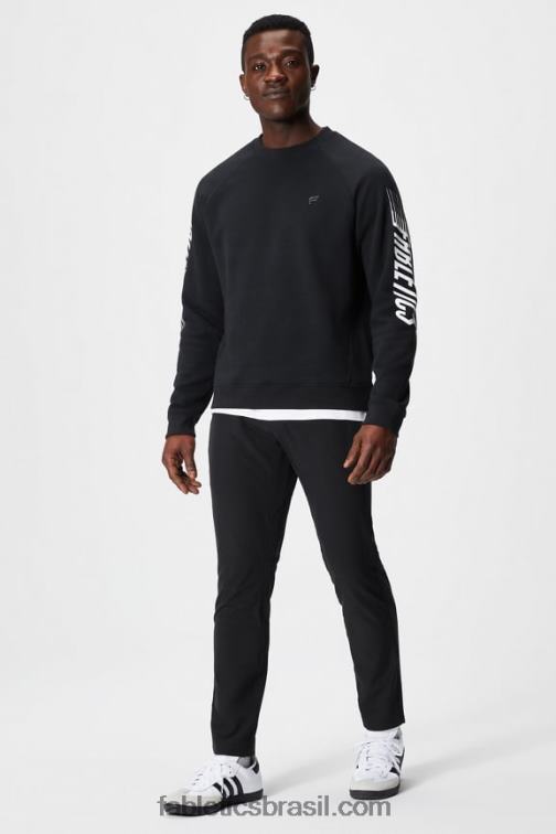 Fabletics preto 420HR3081 a única calça (slim fit) homens