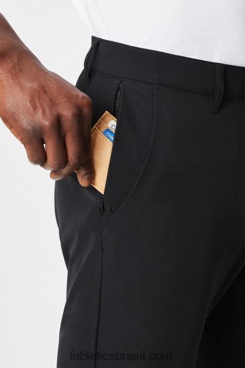 Fabletics preto 420HR3081 a única calça (slim fit) homens