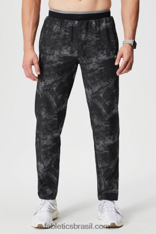 Fabletics ruído ambiente preto 420HR3068 a calça fundamental homens