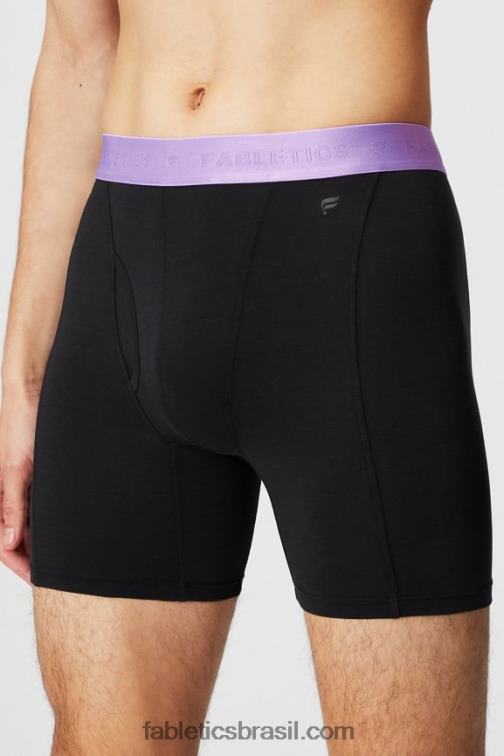 Fabletics cosmo preto/roxo 420HR3758 a cueca boxer 24-7 196 homens