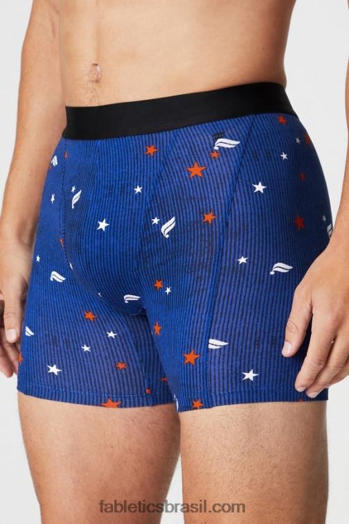 Fabletics estrelas e listras 420HR3745 a cueca boxer 24-7 194 homens
