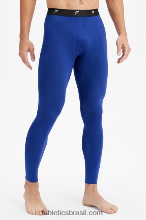 Fabletics azul francês 420HR3117 a camada de base em todo o comprimento apertado homens