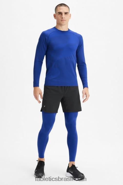 Fabletics azul francês 420HR3117 a camada de base em todo o comprimento apertado homens