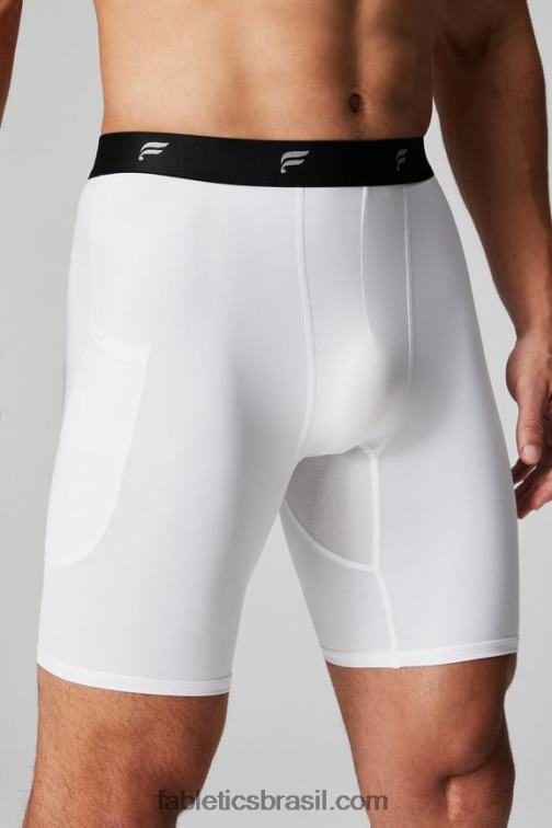 Fabletics branco clássico 420HR3116 a camada de base curta homens