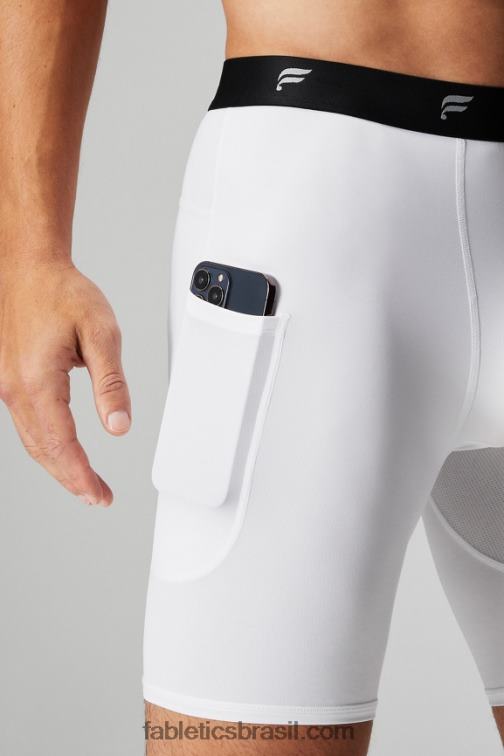 Fabletics branco clássico 420HR3116 a camada de base curta homens