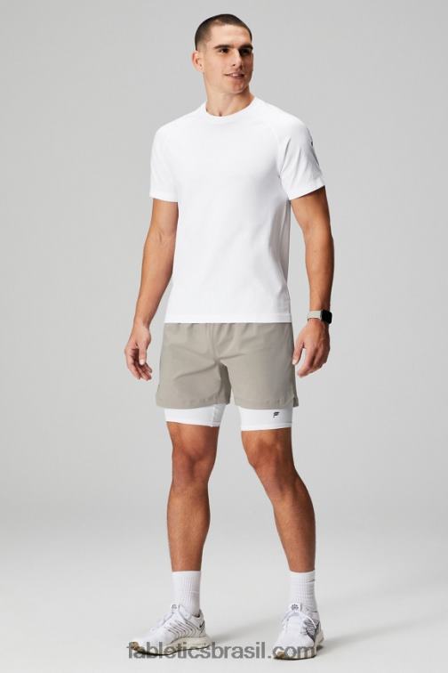 Fabletics branco clássico 420HR3116 a camada de base curta homens