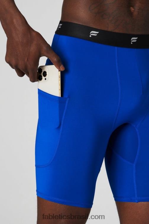 Fabletics celeste 420HR3113 a camada de base curta homens