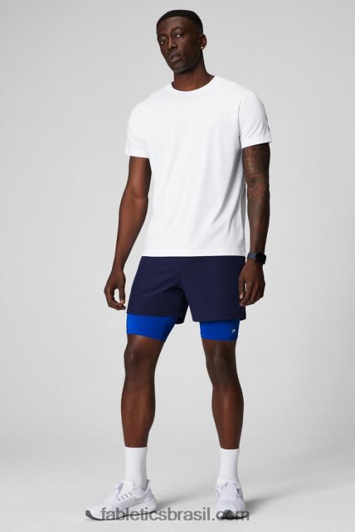 Fabletics celeste 420HR3113 a camada de base curta homens