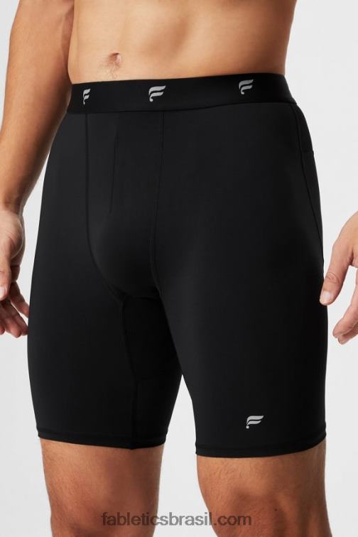 Fabletics preto 420HR3115 a camada de base curta homens