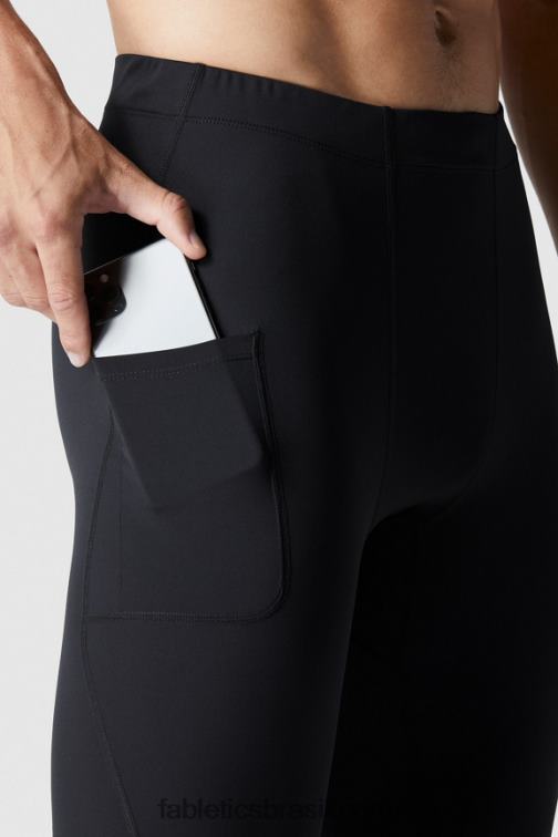 Fabletics preto 420HR3120 a linha de base apertada 3/4 homens