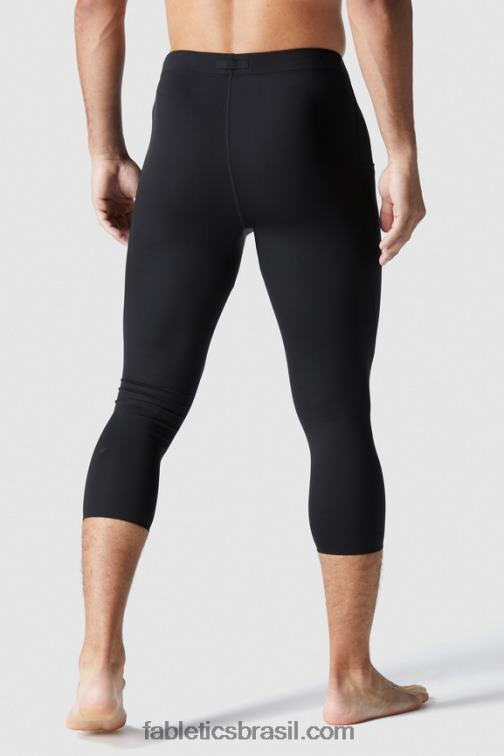 Fabletics preto 420HR3120 a linha de base apertada 3/4 homens