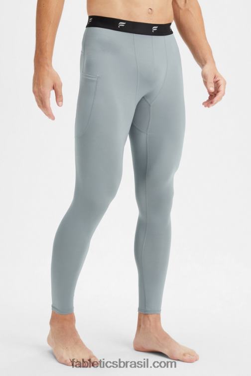 Fabletics sombra cinza 420HR3118 a camada de base em todo o comprimento apertado homens