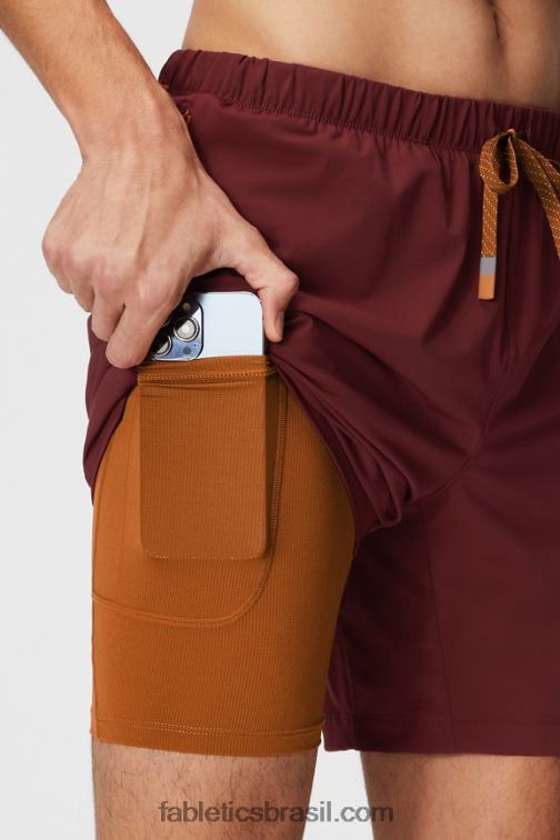 Fabletics adrenalina vermelha 420HR3186 aquele curto (alinhado) 142 homens