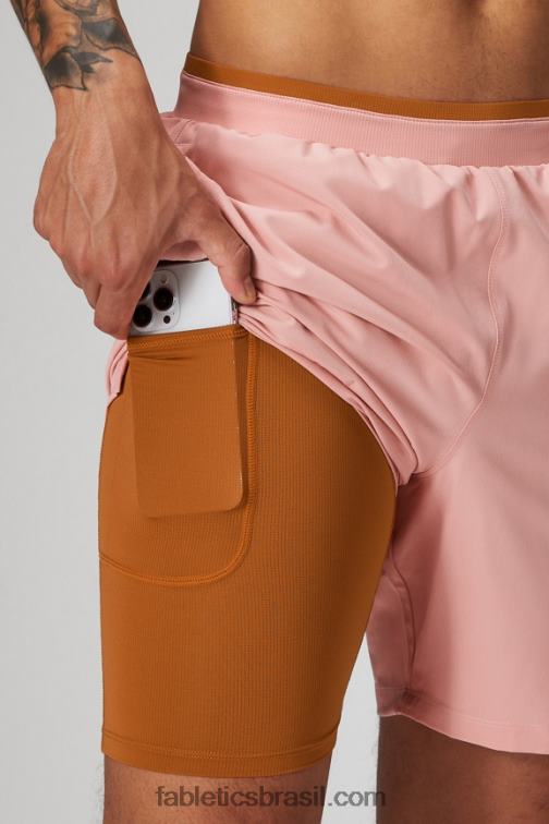 Fabletics ardósia rosa 420HR3145 o fundamental curto ii (alinhado) 136 homens