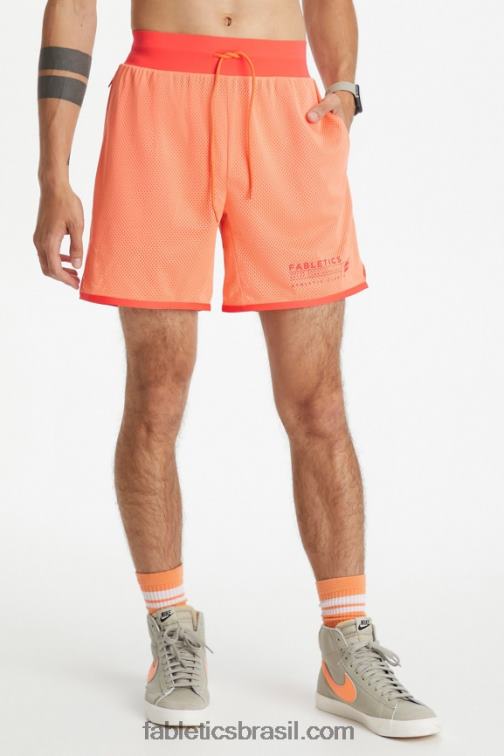 Fabletics atletismo de pêssego vívido 420HR3365 o rec curto homens