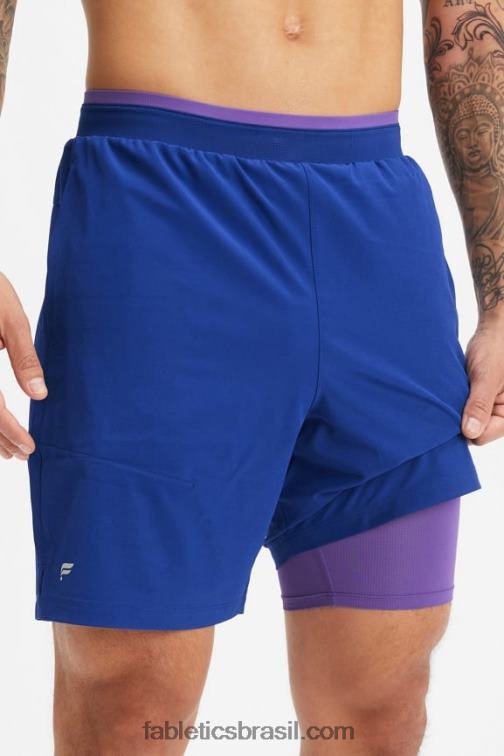 Fabletics azul francês 420HR3149 o fundamental curto ii (alinhado) 137 homens
