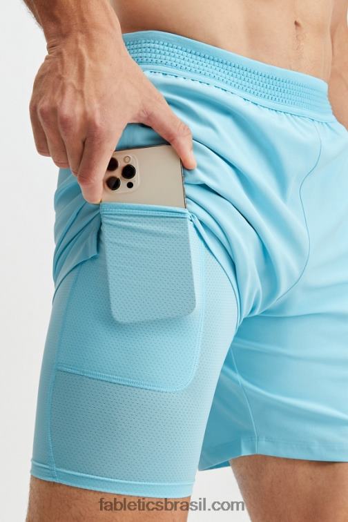 Fabletics céu azul 420HR3329 o curto fundamental (alinhado) homens