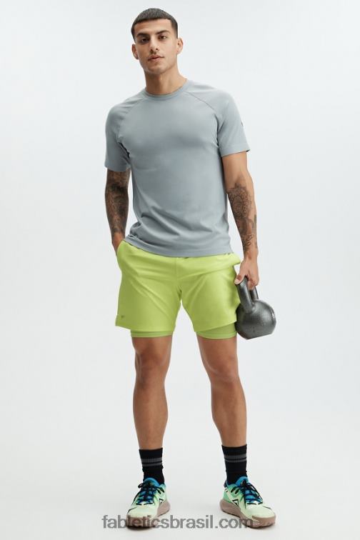 Fabletics cal desbotada 420HR3325 o curto fundamental (alinhado) homens