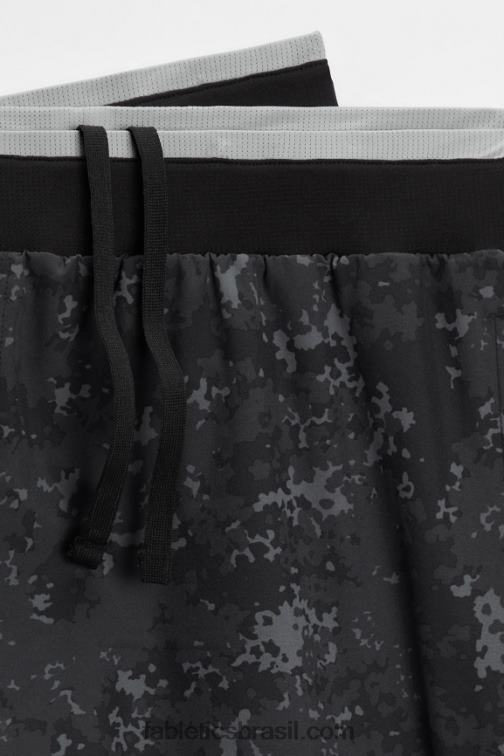 Fabletics camuflado preto nueue 420HR3152 o fundamental curto ii (alinhado) 138 homens