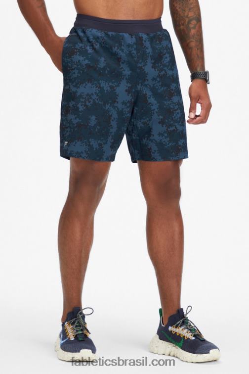 Fabletics camuflagem azul marinho clássica 420HR3156 o fundamental curto ii (alinhado) 138 homens