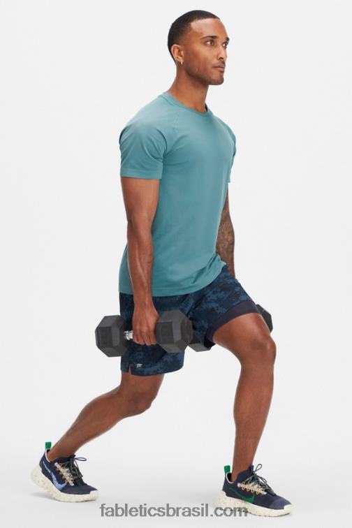 Fabletics camuflagem azul marinho clássica 420HR3156 o fundamental curto ii (alinhado) 138 homens