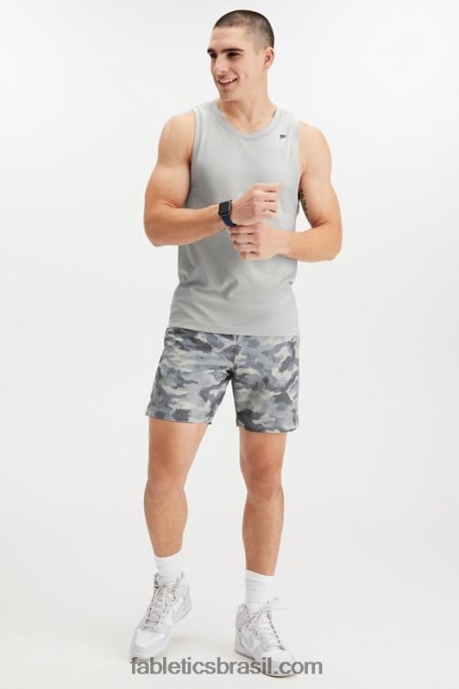 Fabletics camuflagem cinza sombra 420HR3341 o curto fundamental 165 homens