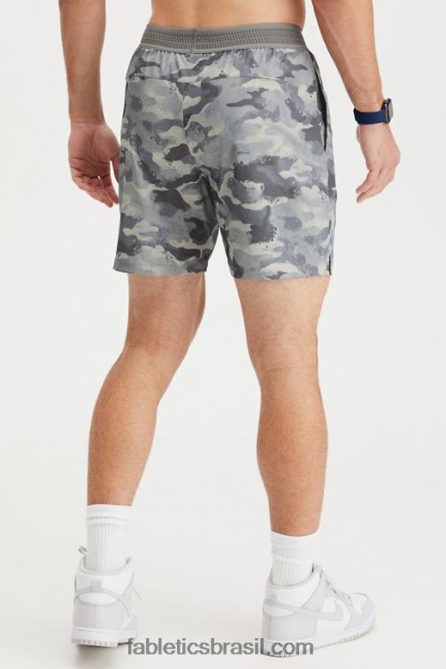 Fabletics camuflagem cinza sombra 420HR3341 o curto fundamental 165 homens