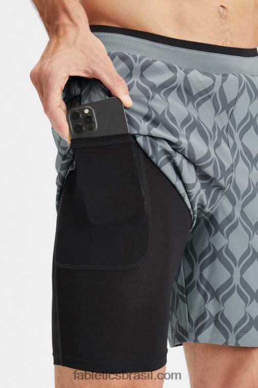 Fabletics castelo cinza sombra 420HR3151 o fundamental curto ii (alinhado) 137 homens