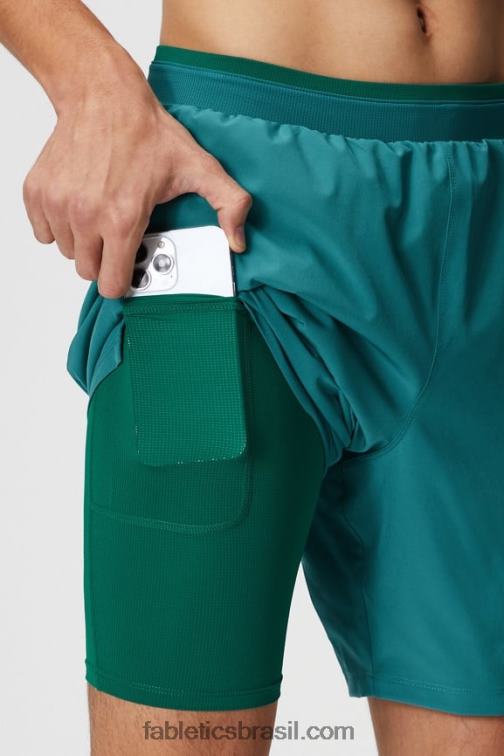 Fabletics cerceta escura 420HR3146 o fundamental curto ii (alinhado) 136 homens