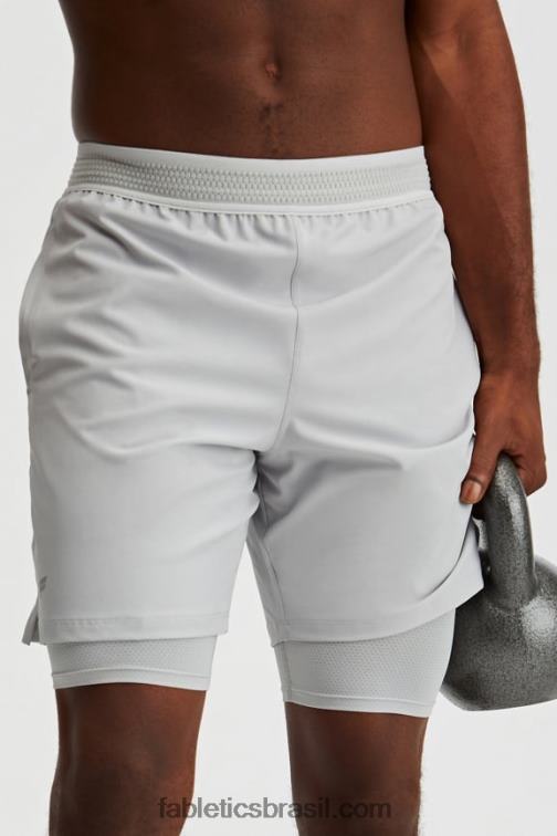 Fabletics cinza mineral 420HR3330 o curto fundamental (alinhado) homens