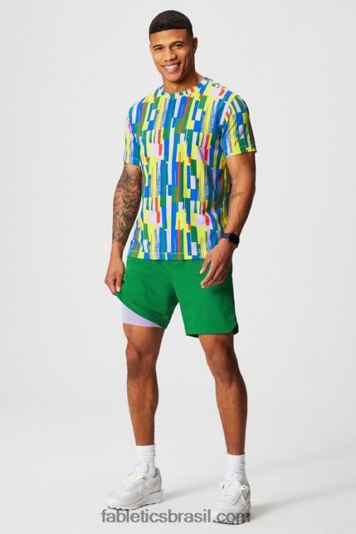 Fabletics colocando verde 420HR3183 aquele curto (alinhado) 142 homens
