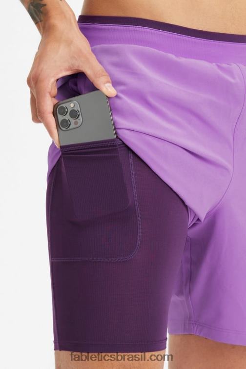 Fabletics fumaça lilás 420HR3153 o fundamental curto ii (alinhado) 138 homens