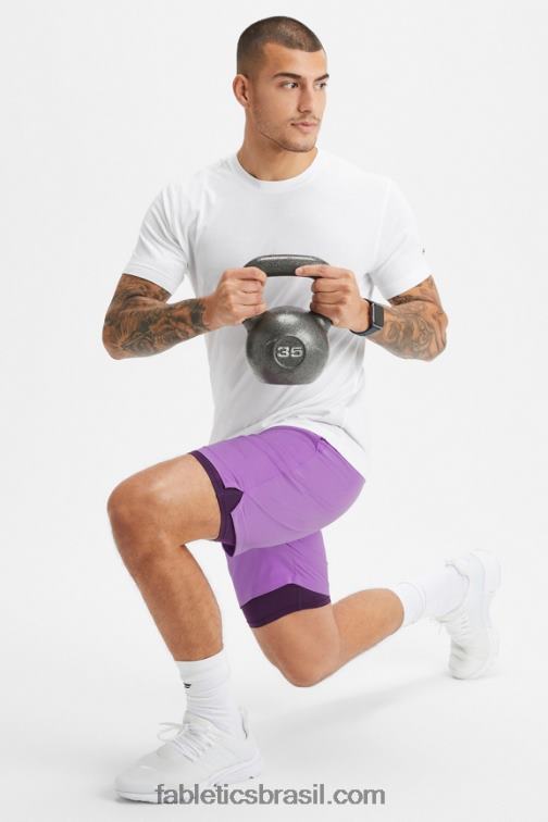 Fabletics fumaça lilás 420HR3153 o fundamental curto ii (alinhado) 138 homens