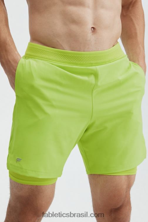 Fabletics limão vívido 420HR3321 o curto fundamental (alinhado) homens