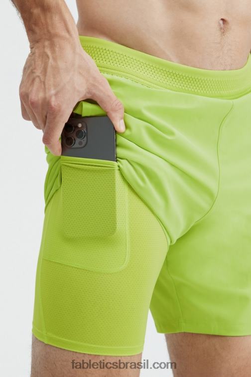 Fabletics limão vívido 420HR3321 o curto fundamental (alinhado) homens