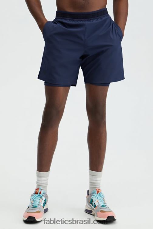 Fabletics marinha 420HR3326 o curto fundamental (alinhado) homens