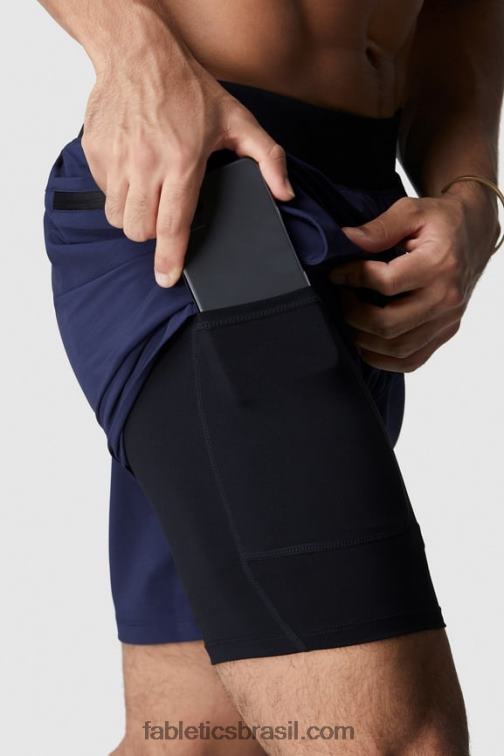 Fabletics marinha 420HR3355 a franquia curta (alinhada) homens