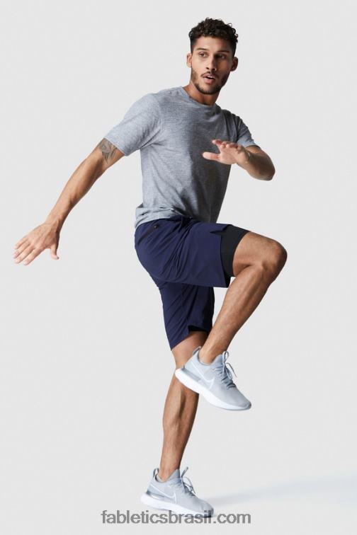 Fabletics marinha 420HR3355 a franquia curta (alinhada) homens