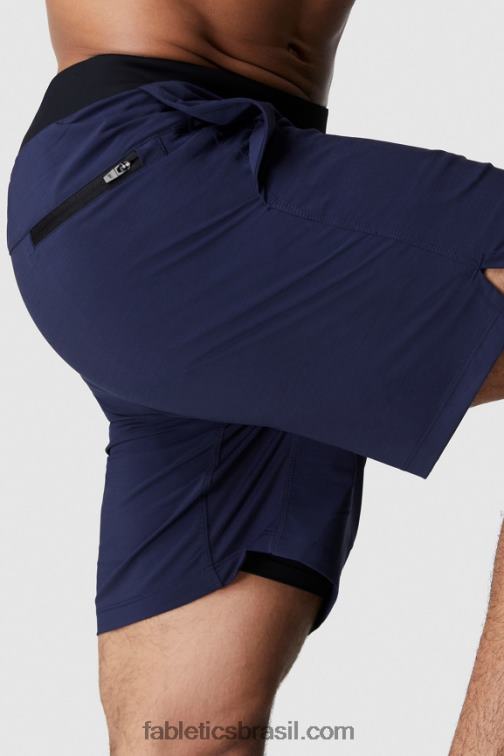 Fabletics marinha 420HR3355 a franquia curta (alinhada) homens