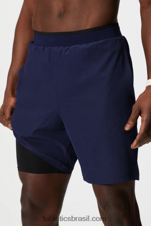 Fabletics marinha profunda 420HR3127 o fundamental curto ii (alinhado) 133 homens