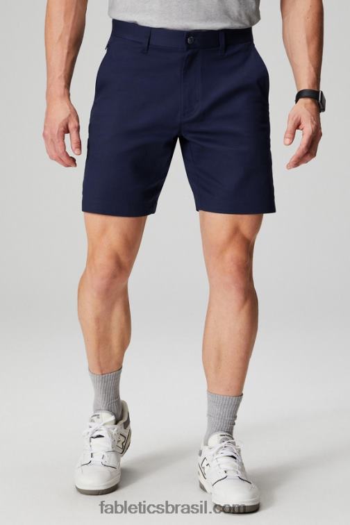 Fabletics marinha profunda 420HR3298 o short chino lateral alto homens
