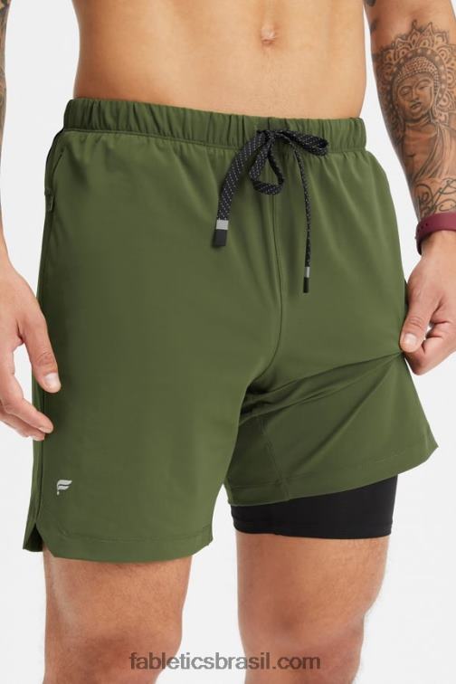 Fabletics musgo escuro 420HR3188 aquele curto (alinhado) 143 homens