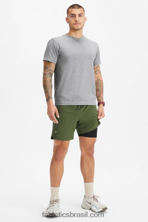 Fabletics musgo escuro 420HR3188 aquele curto (alinhado) 143 homens