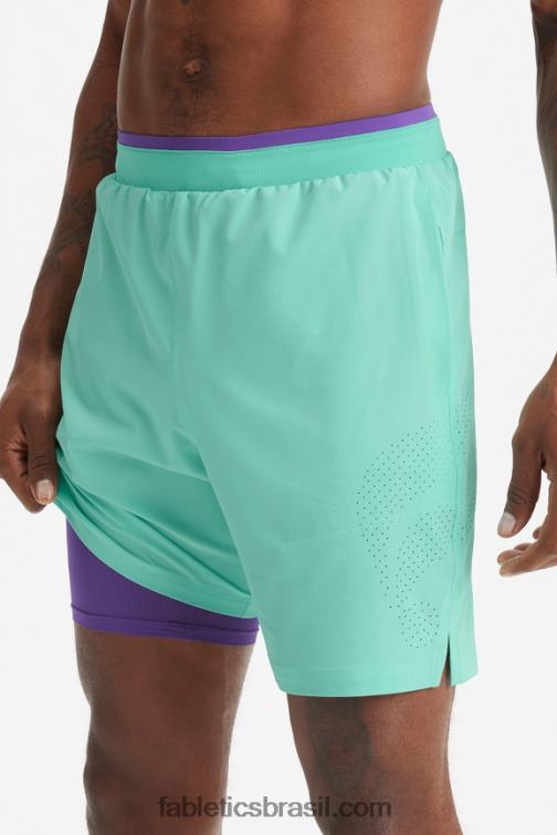 Fabletics névoa de menta perfurada 420HR3150 o fundamental curto ii (alinhado) 137 homens