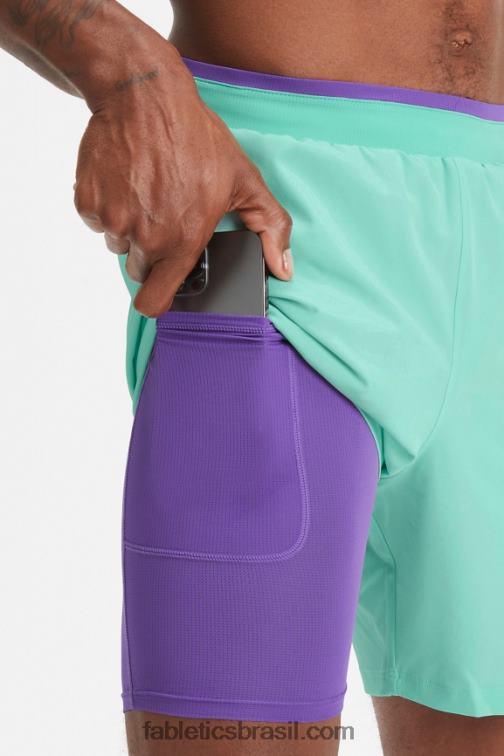 Fabletics névoa de menta perfurada 420HR3150 o fundamental curto ii (alinhado) 137 homens